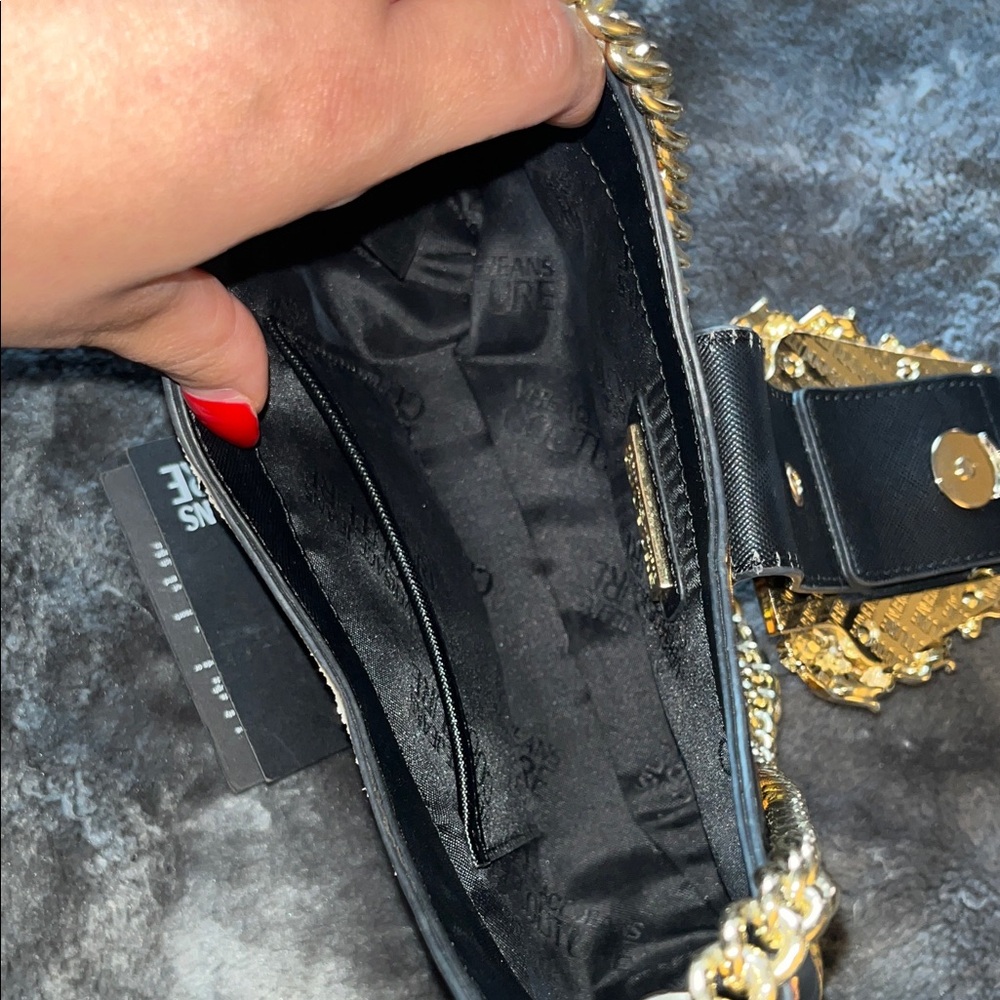 Versace Jeans Couture Black and Gold Shoulder Bag - Picture 4 of 4
